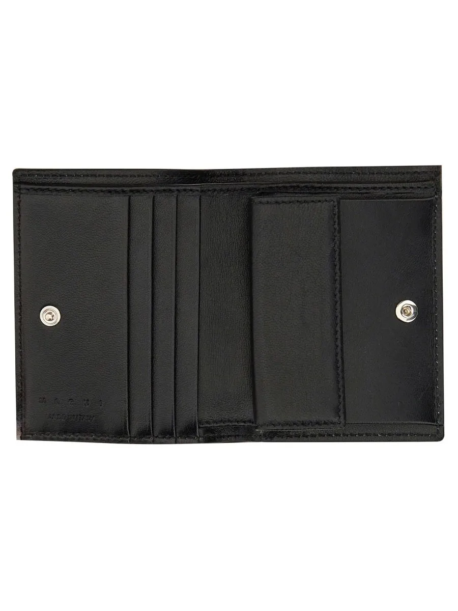 Marni Logo Embroidered Bi-Fold Wallet