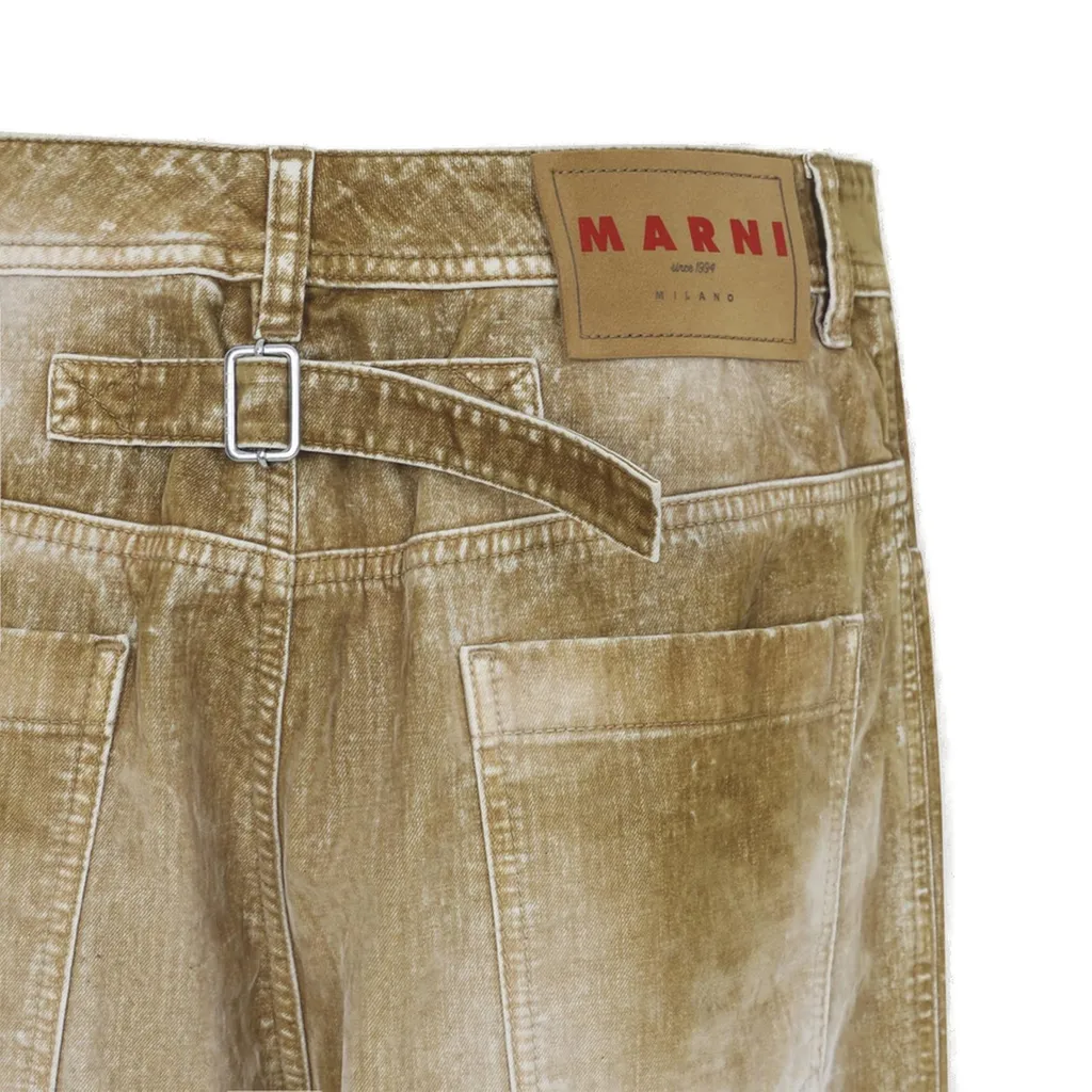 Marni Tonal Stitched Faded-Effect Jeans
