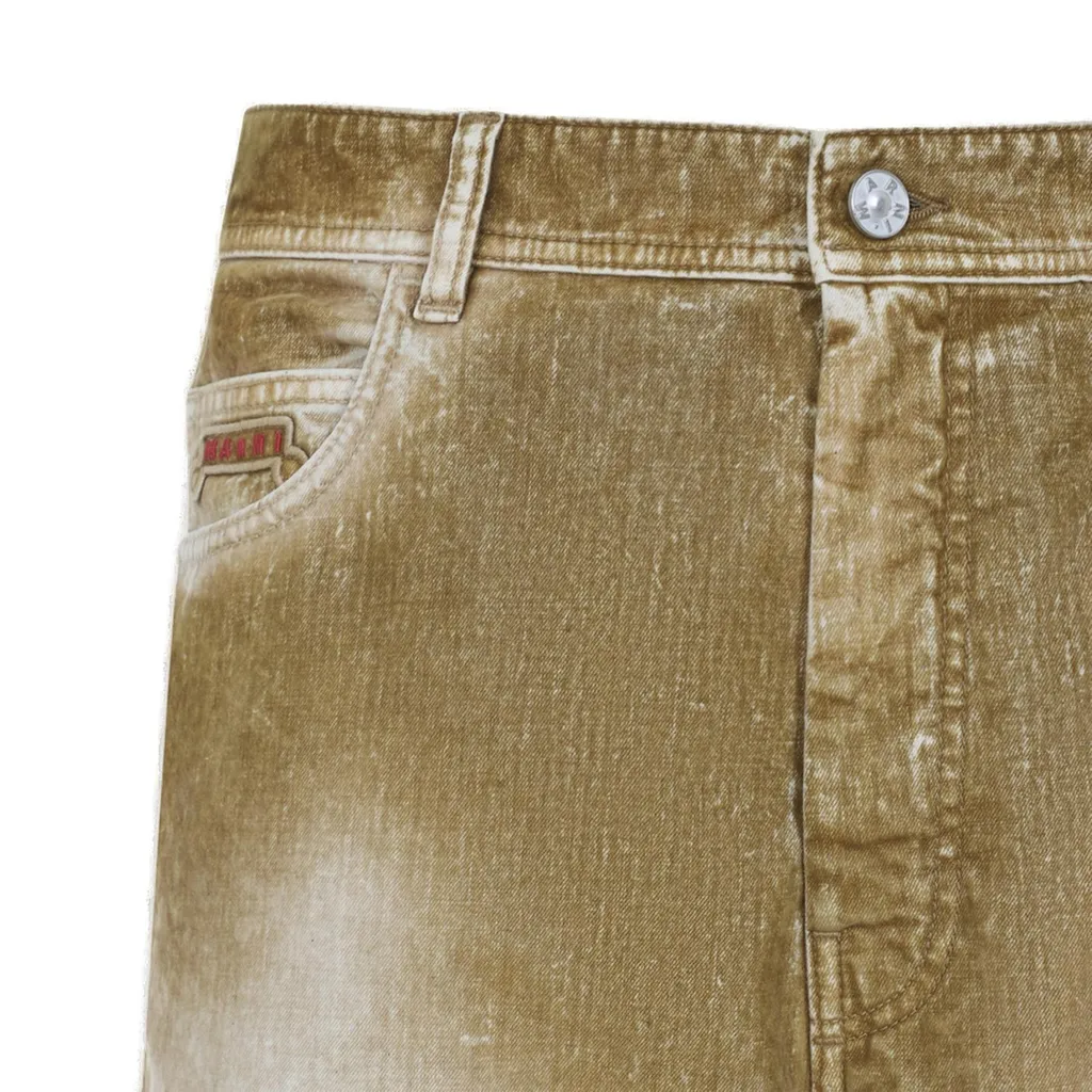 Marni Tonal Stitched Faded-Effect Jeans