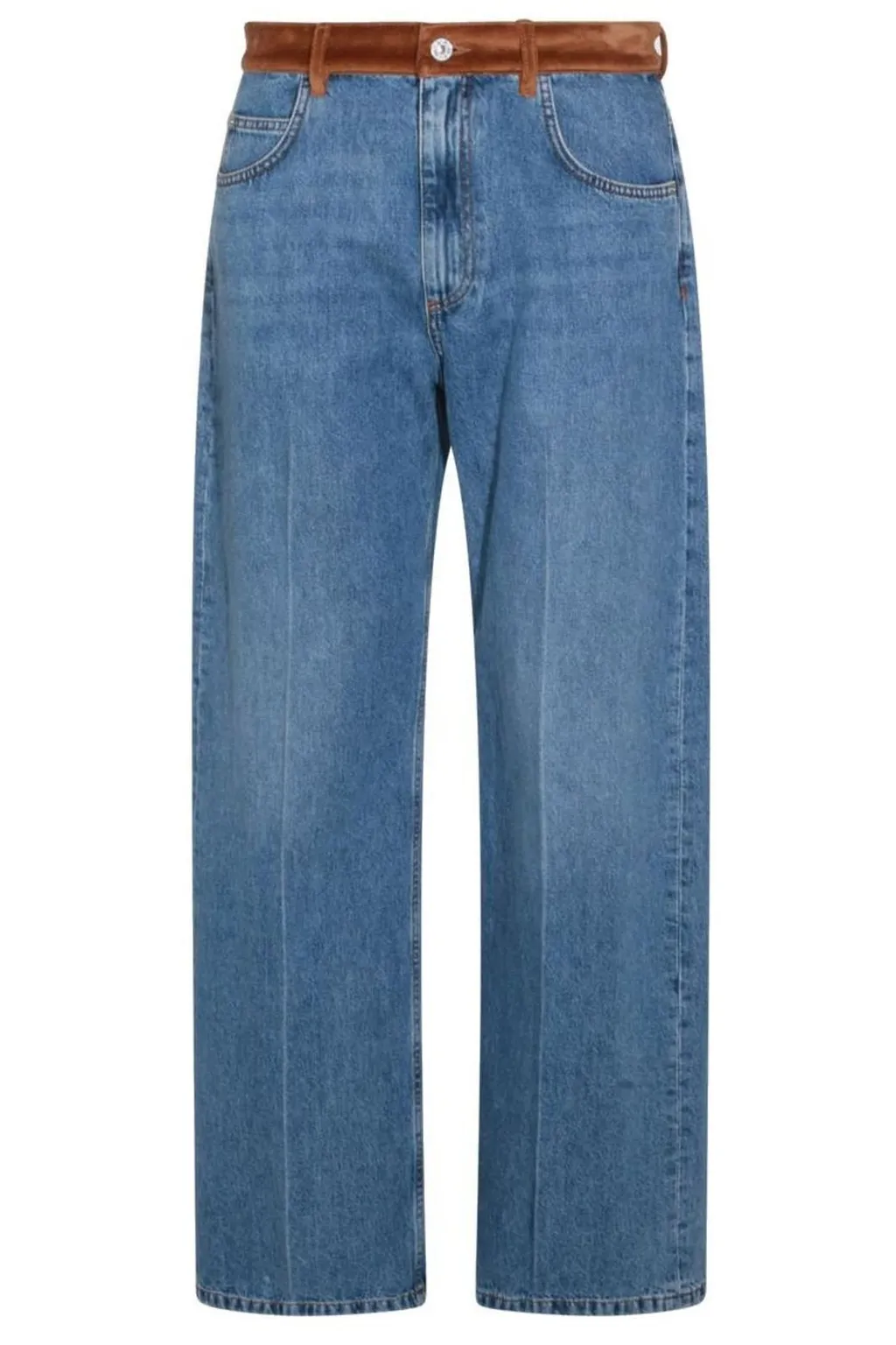 Marni X Slawn & Soldier Velvet Waistband Denim Trousers