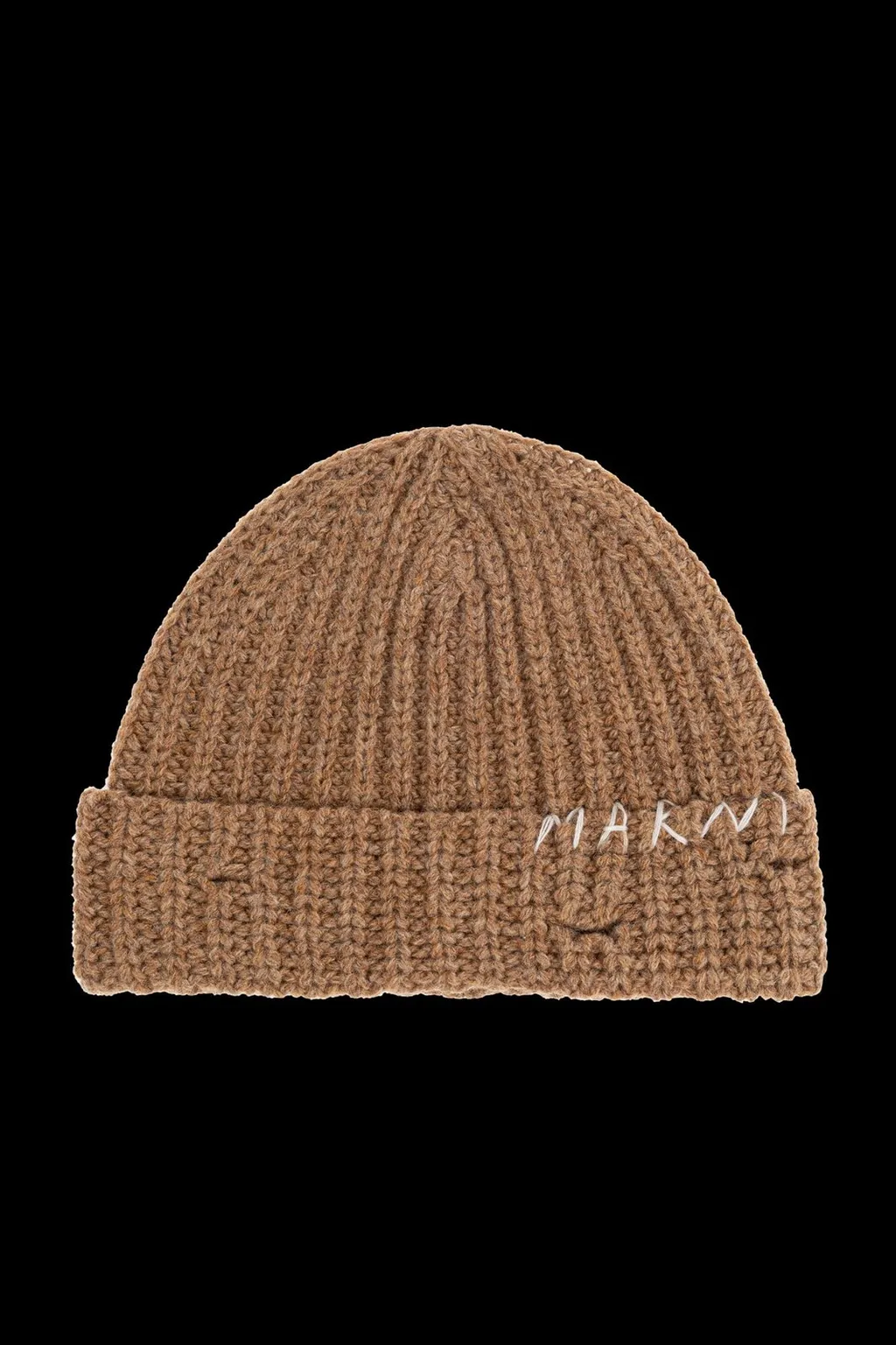 Marni Logo Embroidered Knitted Beanie
