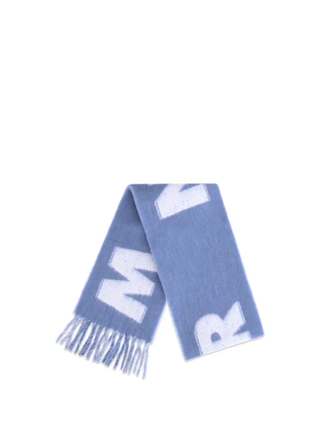 Marni Logo Patch Fringed Scarf