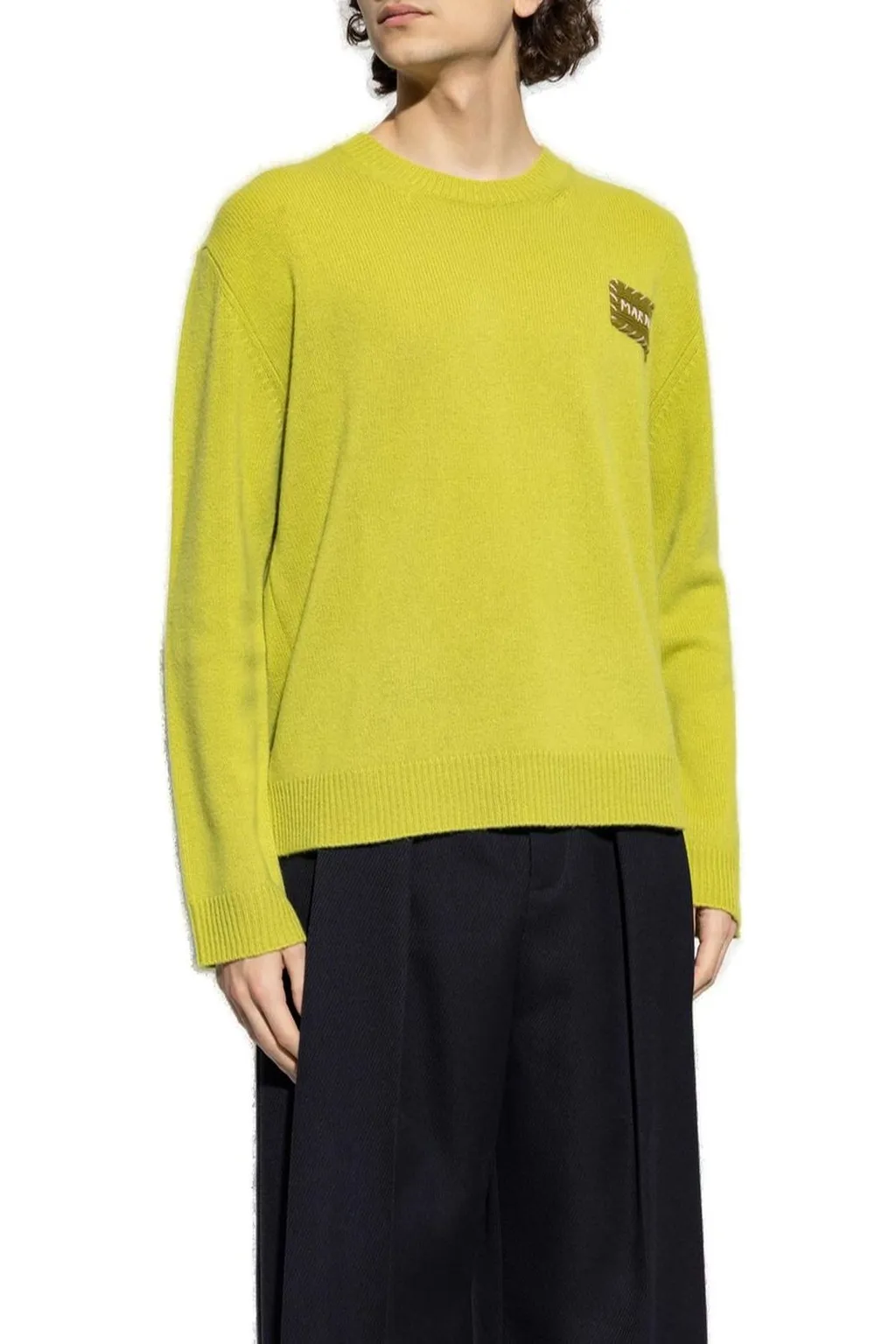 Marni Logo Patch Crewneck Jumper