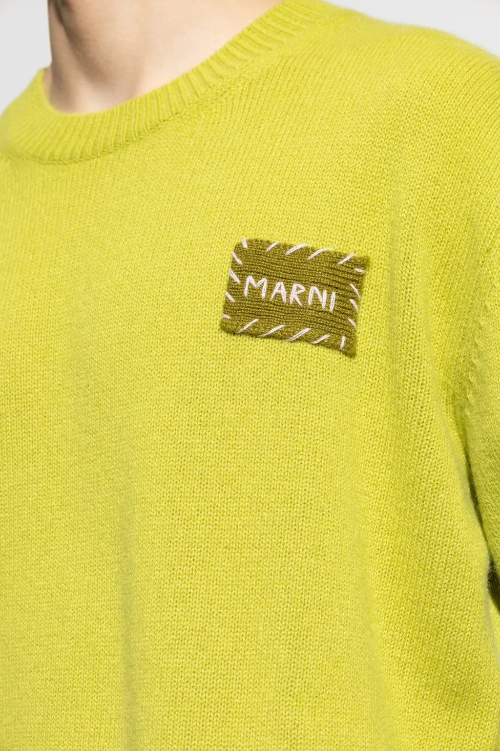 Marni Logo Patch Crewneck Jumper