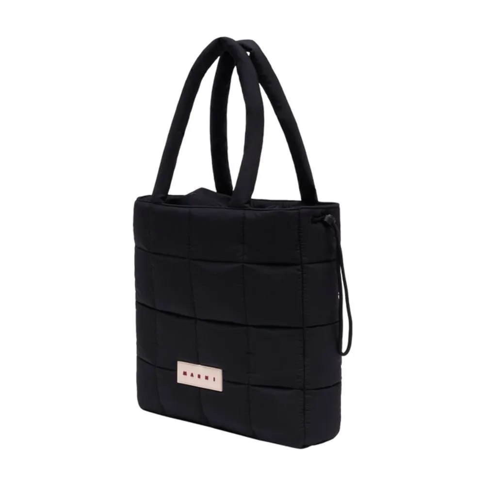 Marni Logo Patch Padded Top Handle Bag