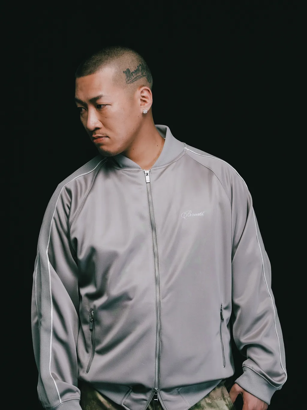 Script Logo Line Track Jersey / Gry