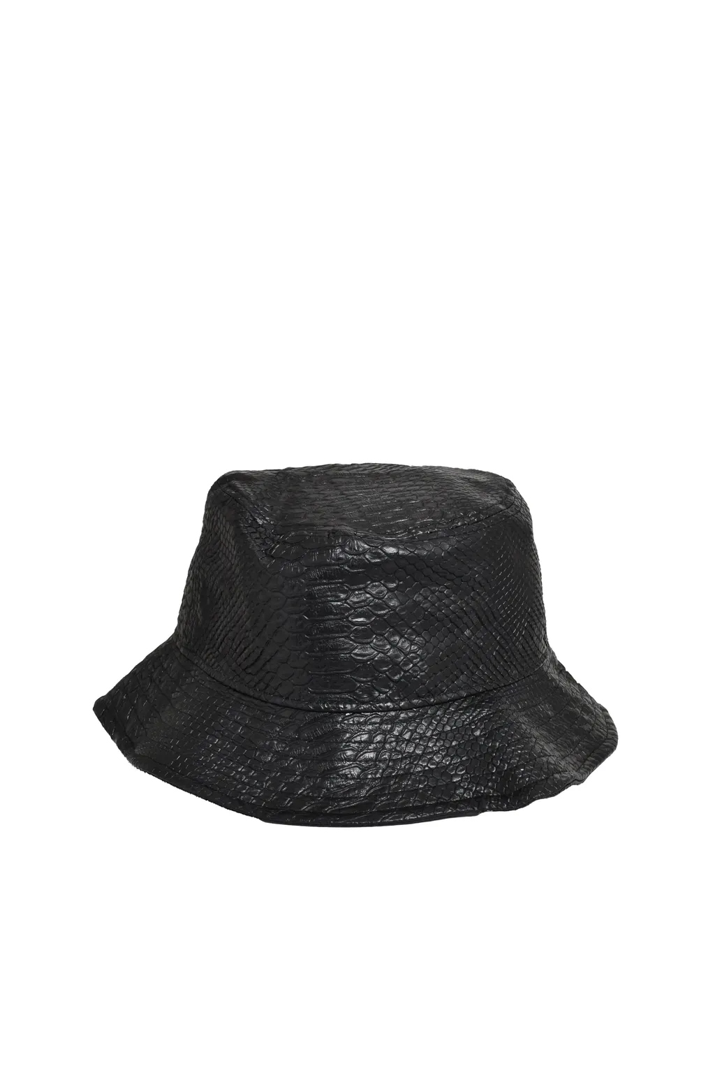Faux Leather Hat / Crocodile