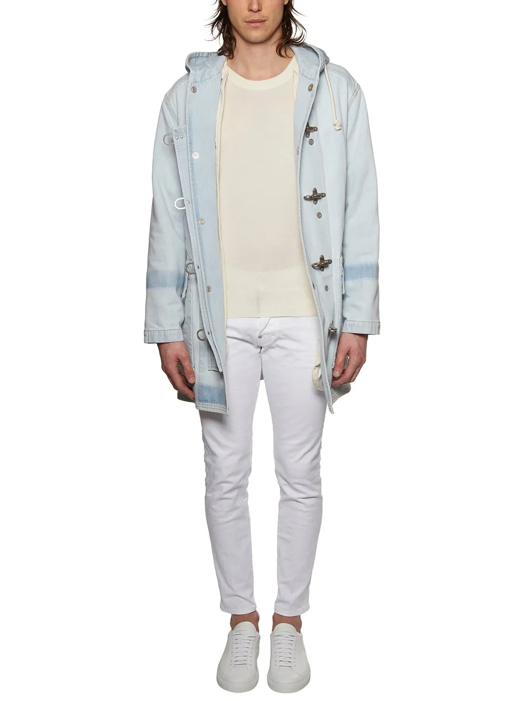 Maison Margiela Drawstring Hooded Denim Jacket