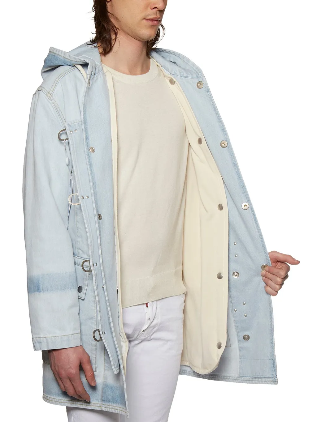 Maison Margiela Drawstring Hooded Denim Jacket