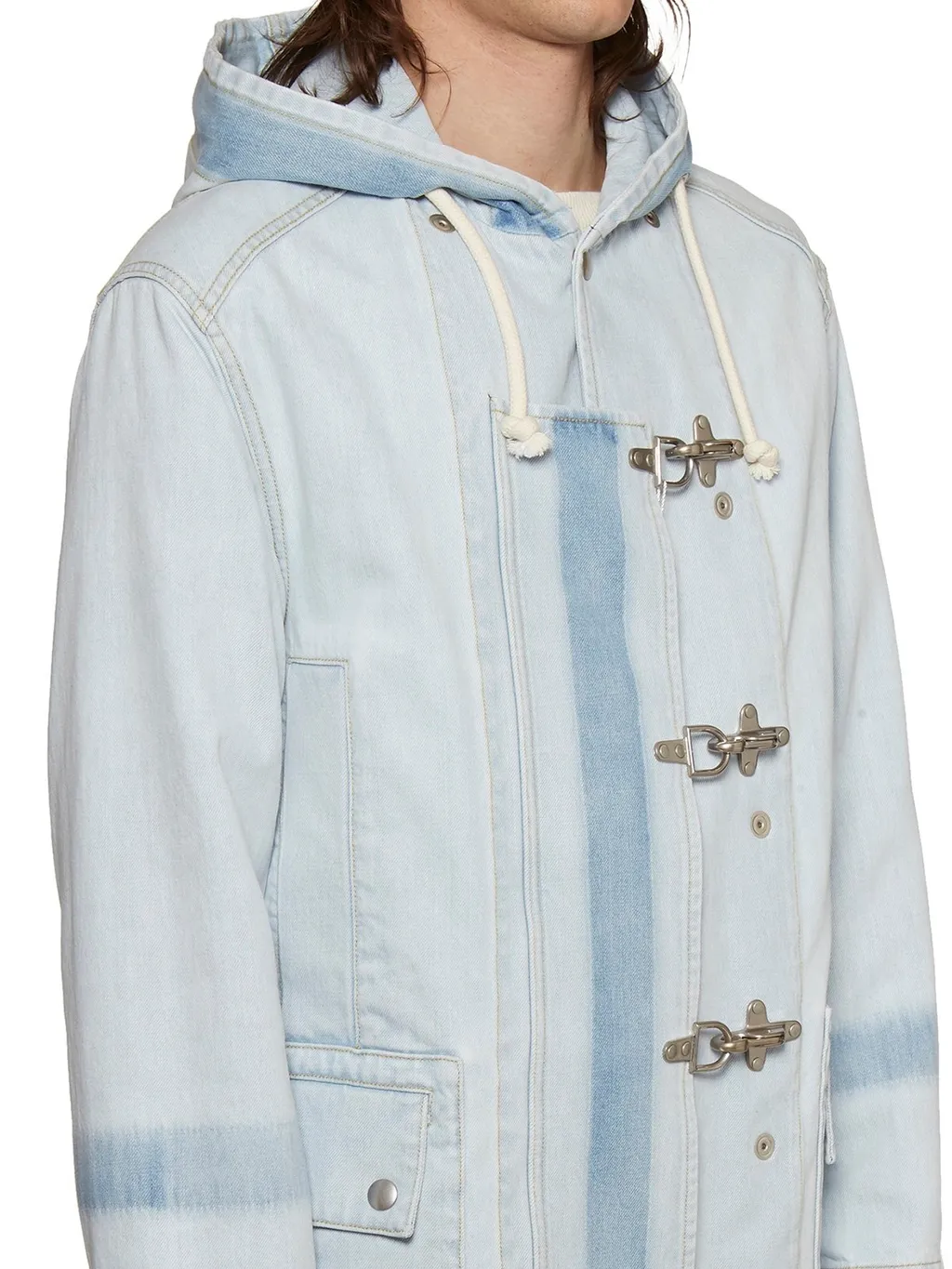 Maison Margiela Drawstring Hooded Denim Jacket