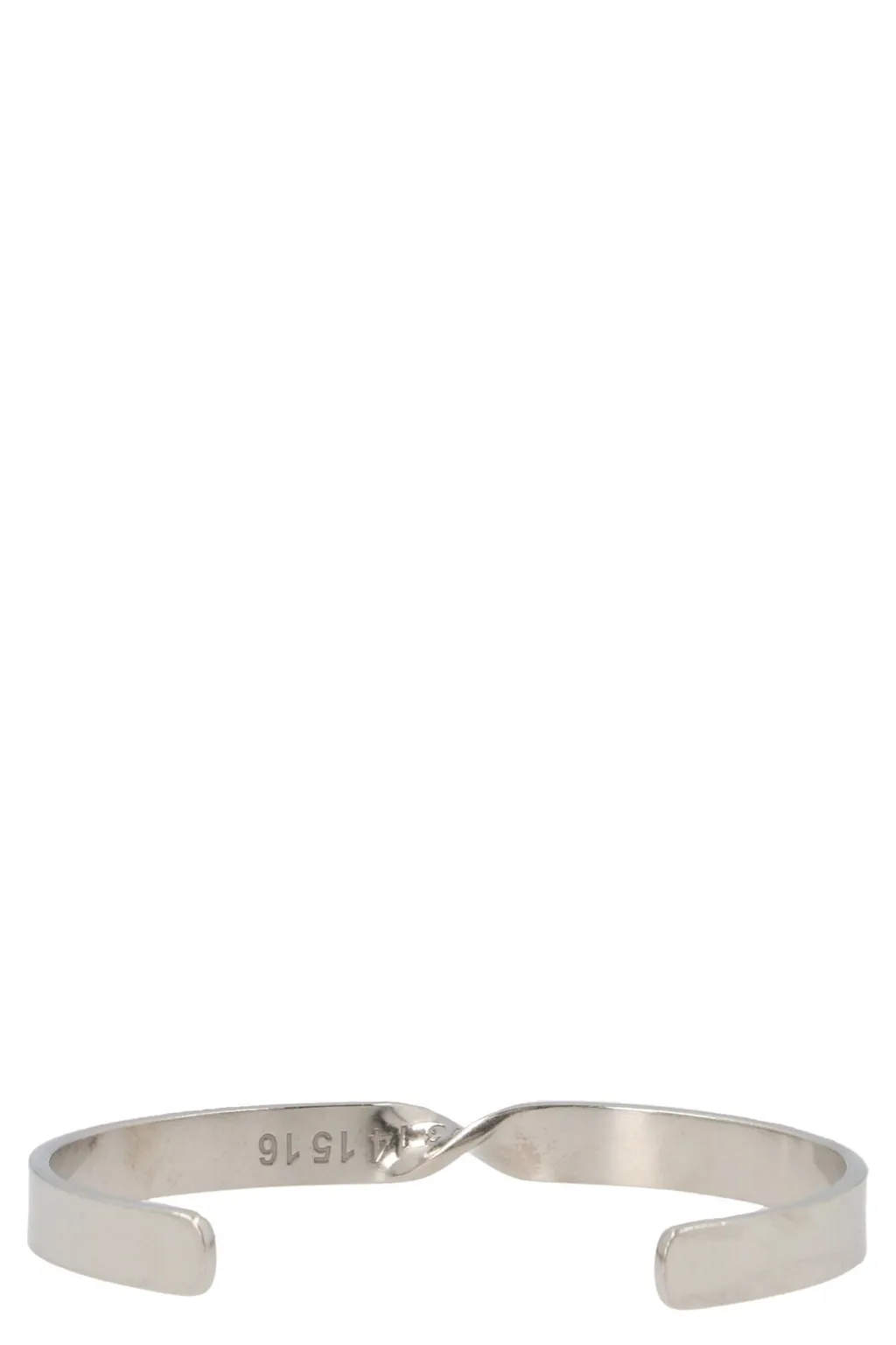 Maison Margiela Logo Engraved Twisted Bracelet