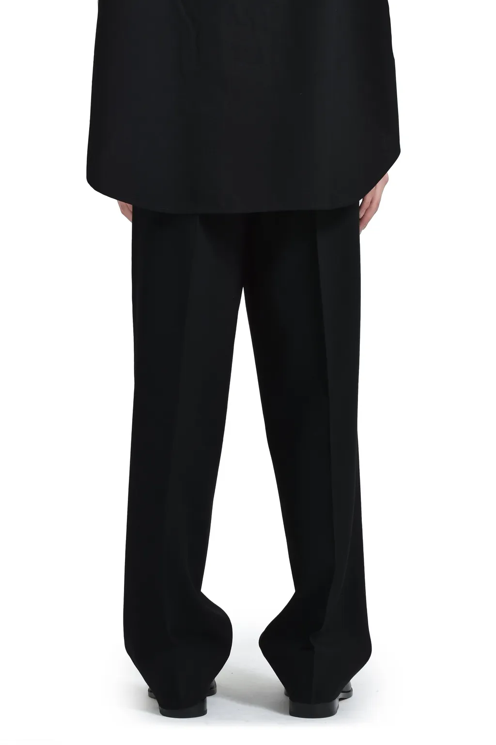 Single Pleat Eternal Trousers /Blk