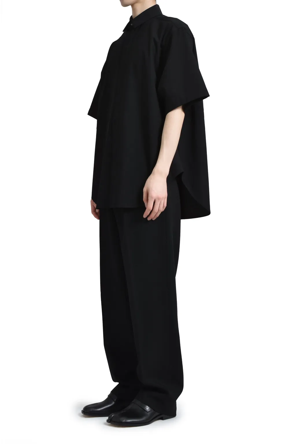 Single Pleat Eternal Trousers /Blk