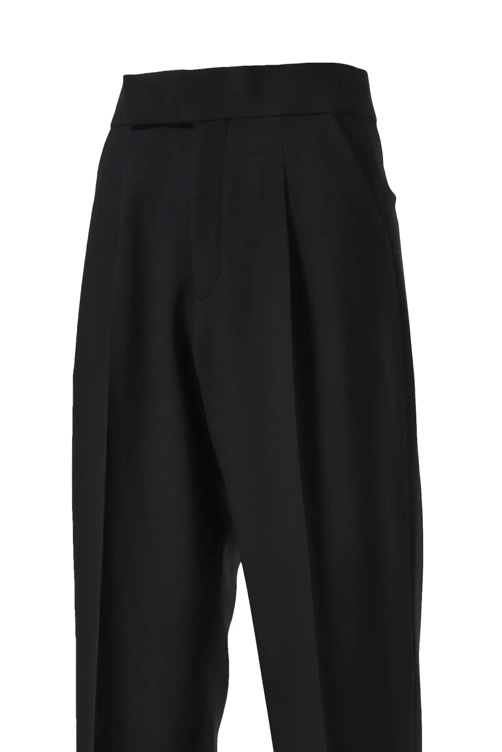Single Pleat Eternal Trousers /Blk