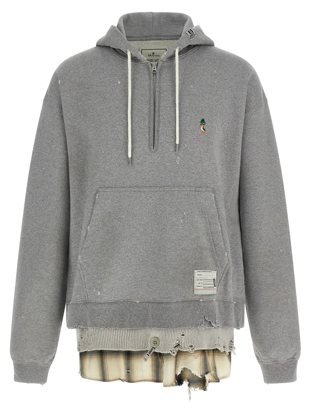 Maison Mihara Yasuhiro Layered Drawstring Hoodie
