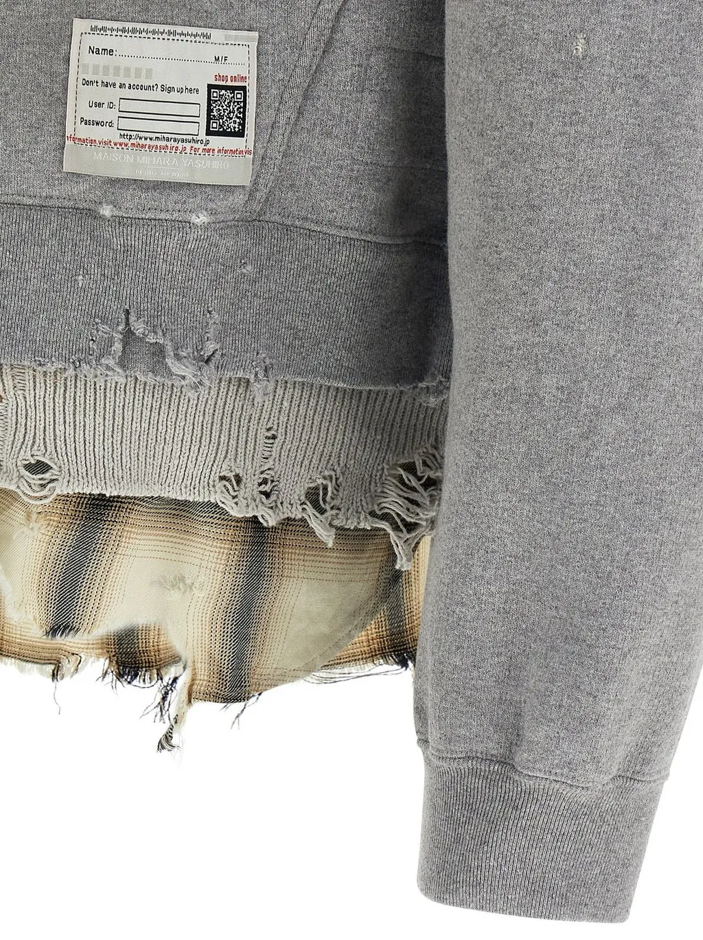 Maison Mihara Yasuhiro Layered Drawstring Hoodie