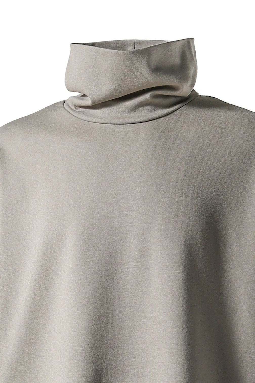 High Neck Short Sleeve Shirt /Dusty Beige