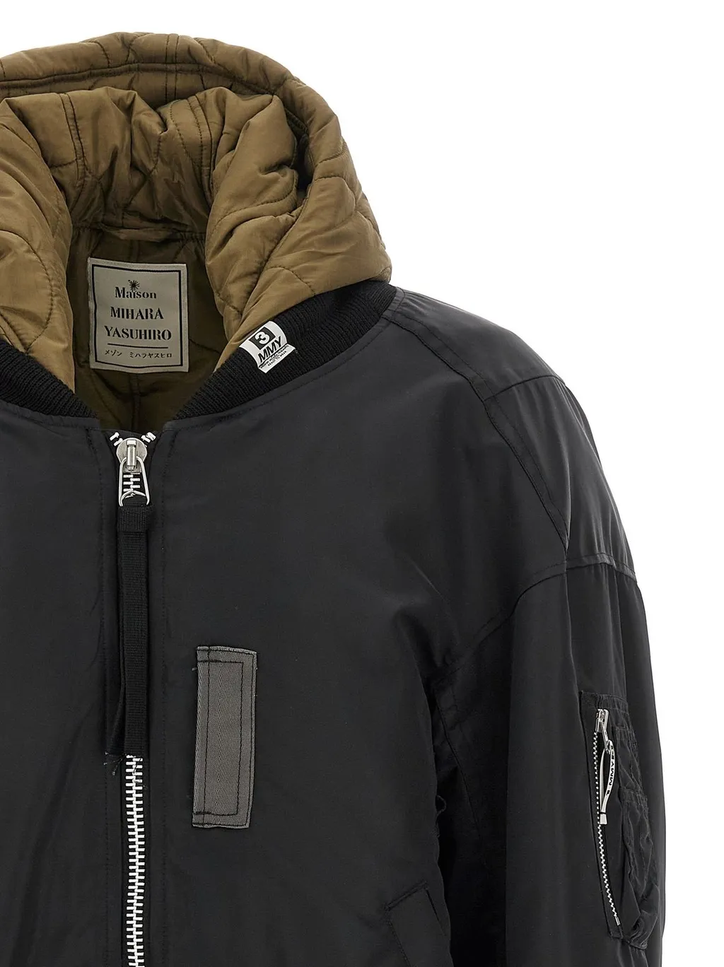 Maison Mihara Yasuhiro Extended Placket Hood Flight Jacket