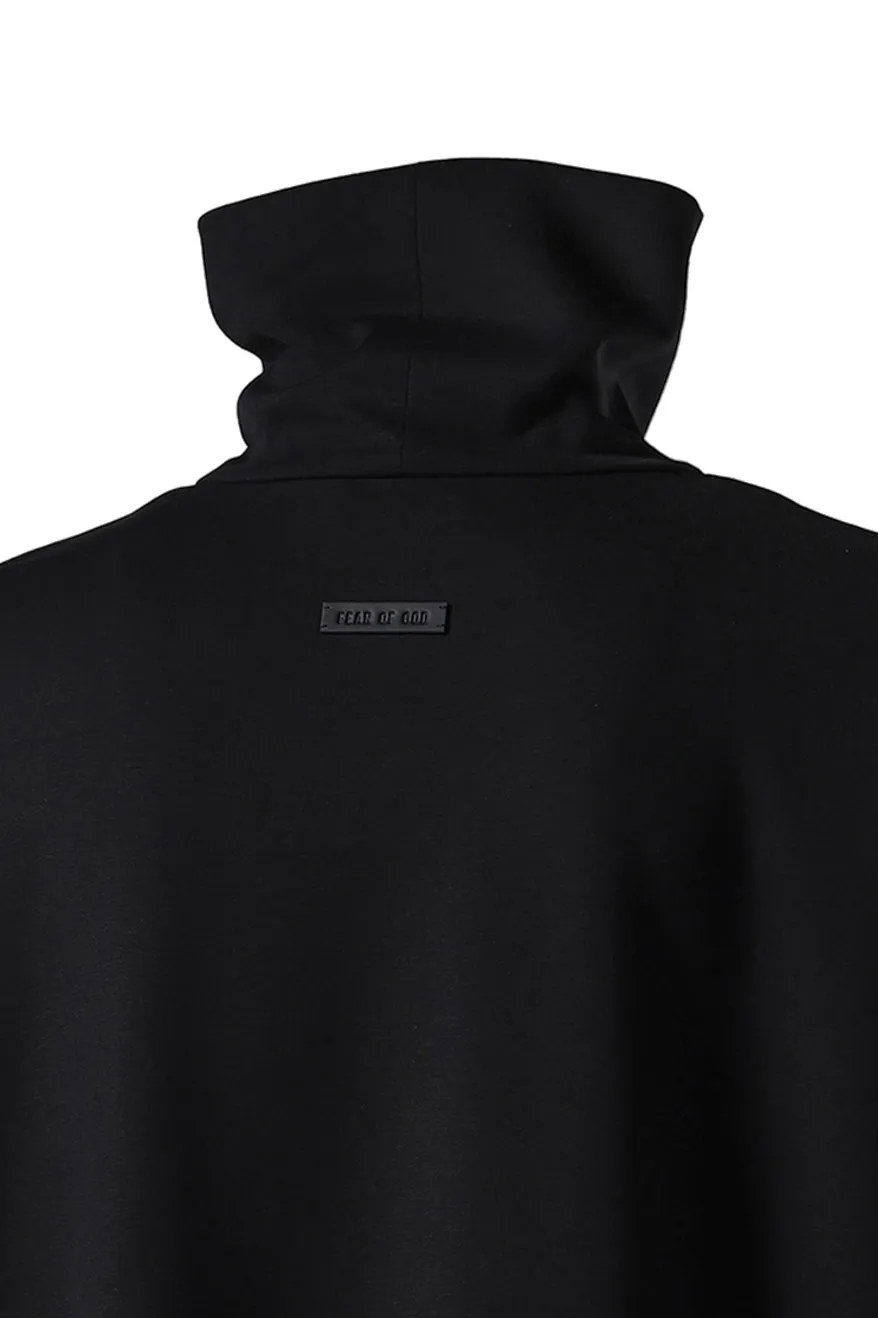 High Neck Short Sleeve Shirt /Blk
