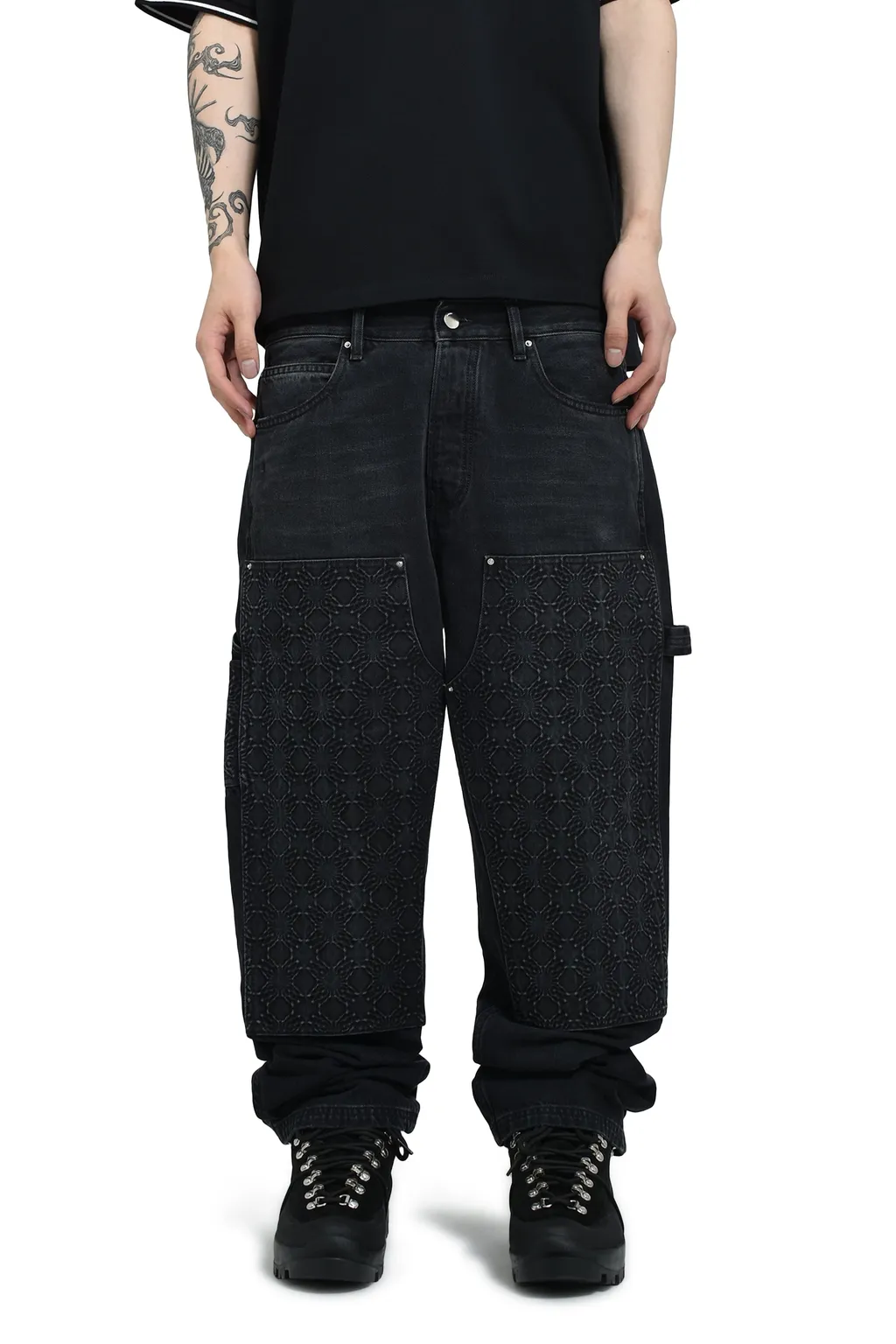 Debossed Ma Quad Carpenter / Vtg Blk