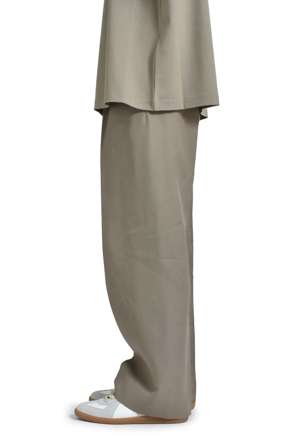 Drawstring Wide Leg Pant /Dusty Beige
