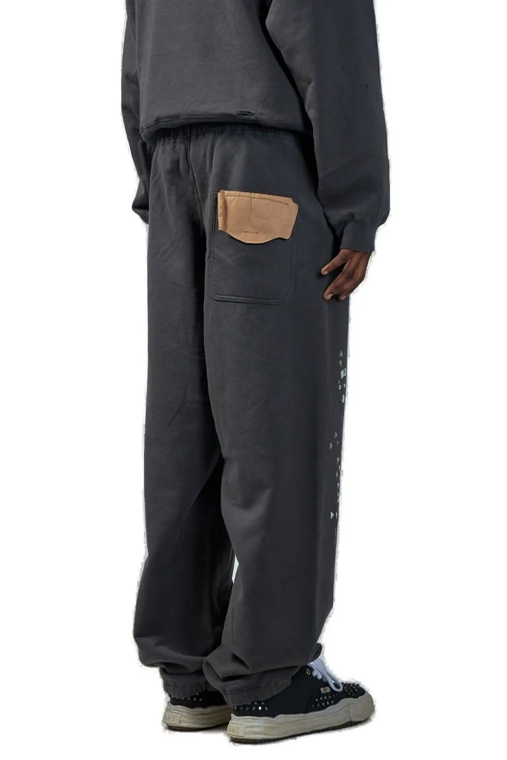Maison Mihara Yasuhiro Embellished Distressed Sweat Pants