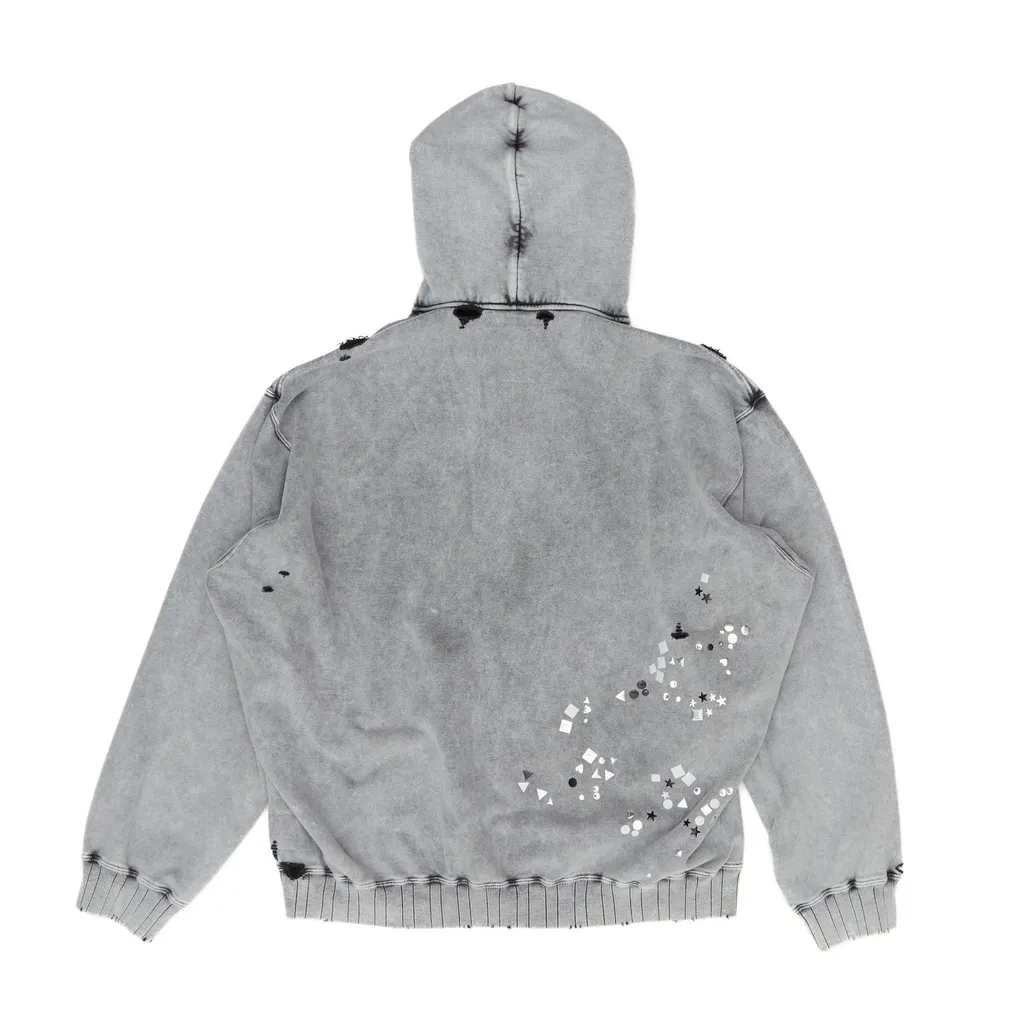 Maison Mihara Yasuhiro Embellished Bleached Hoodie