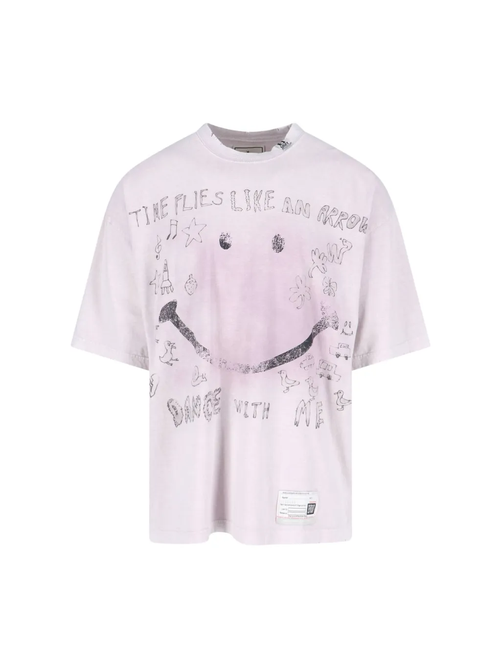 Maison Mihara Yasuhiro Graphic-Printed Crewneck Distressed T-Shirt