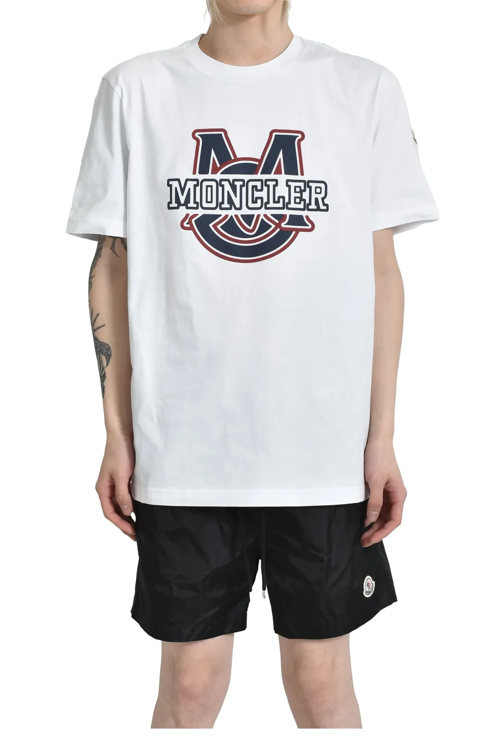 College Logo Ss T-Shirt / Wht