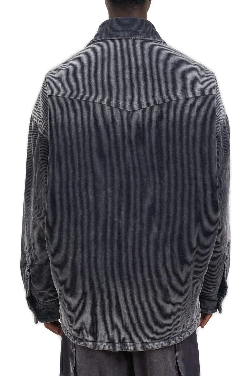Maison Mihara Yasuhiro Distressed Corduroy Puffer Shirt