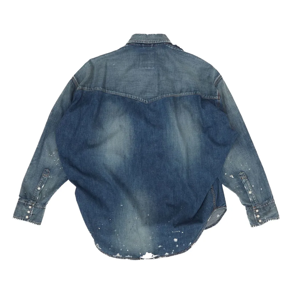 Maison Mihara Yasuhiro Distressed Denim Shirt