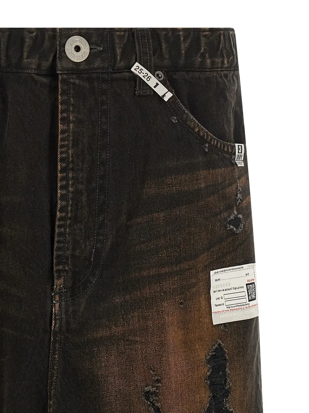 Maison Mihara Yasuhiro Distressed Elasticated Waistband Trouser-Skirt