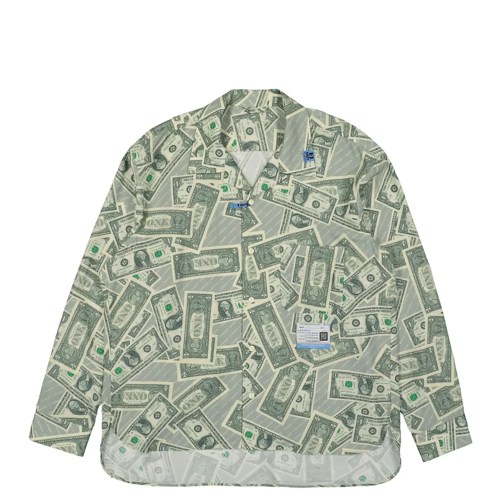 Maison Mihara Yasuhiro Dollar Bill Logo Patch Shirt