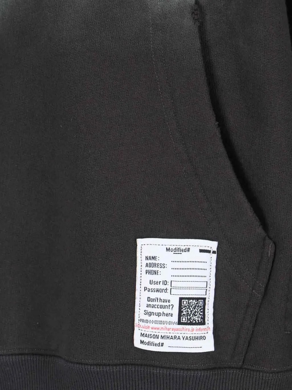 Maison Mihara Yasuhiro Smiely Face-Printed Distressed Drawstring Hoodie