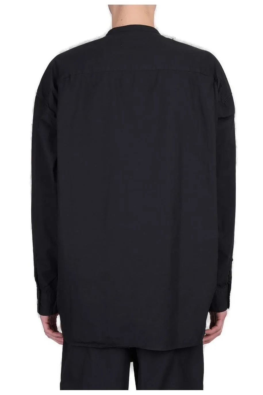 Maison Mihara Yasuhiro Logo Patch Curved Hem Shirt