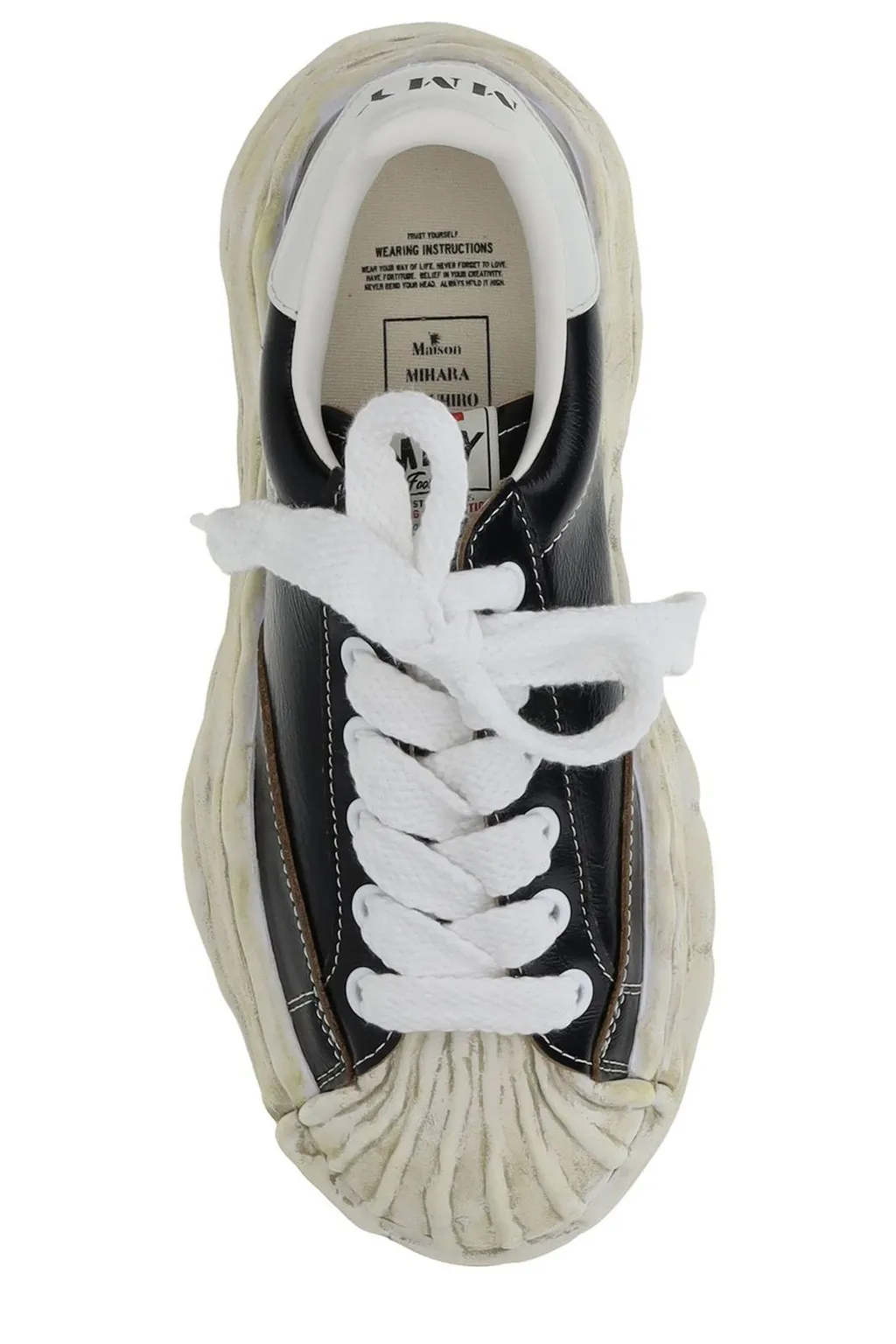 Maison Mihara Yasuhiro Blakey Wrinkled Low-Top Sneakers