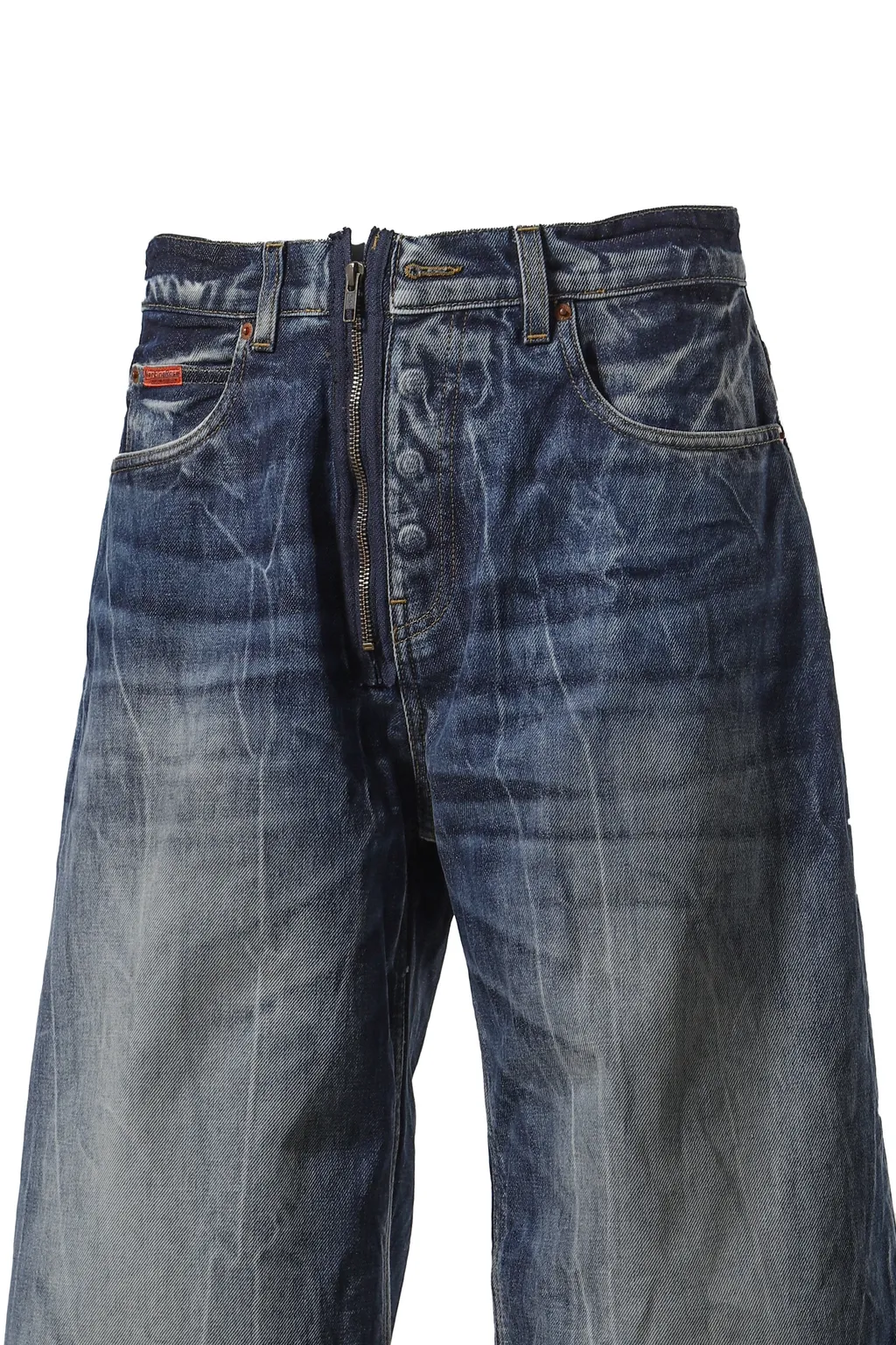 Zip Jean Short / Blu Acid Blu