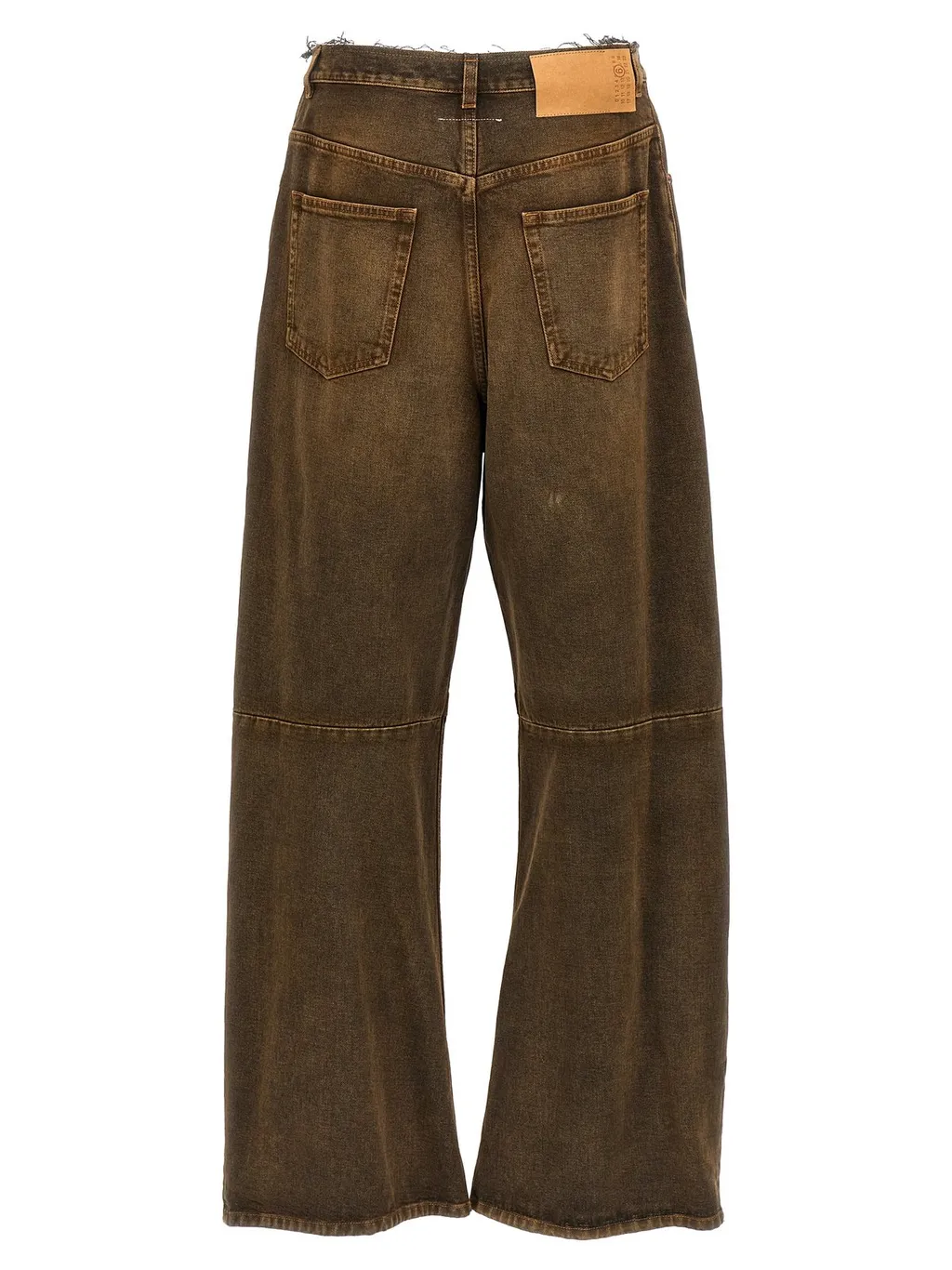 Mm6 Maison Margiela Distressed Wide-Leg Jeans