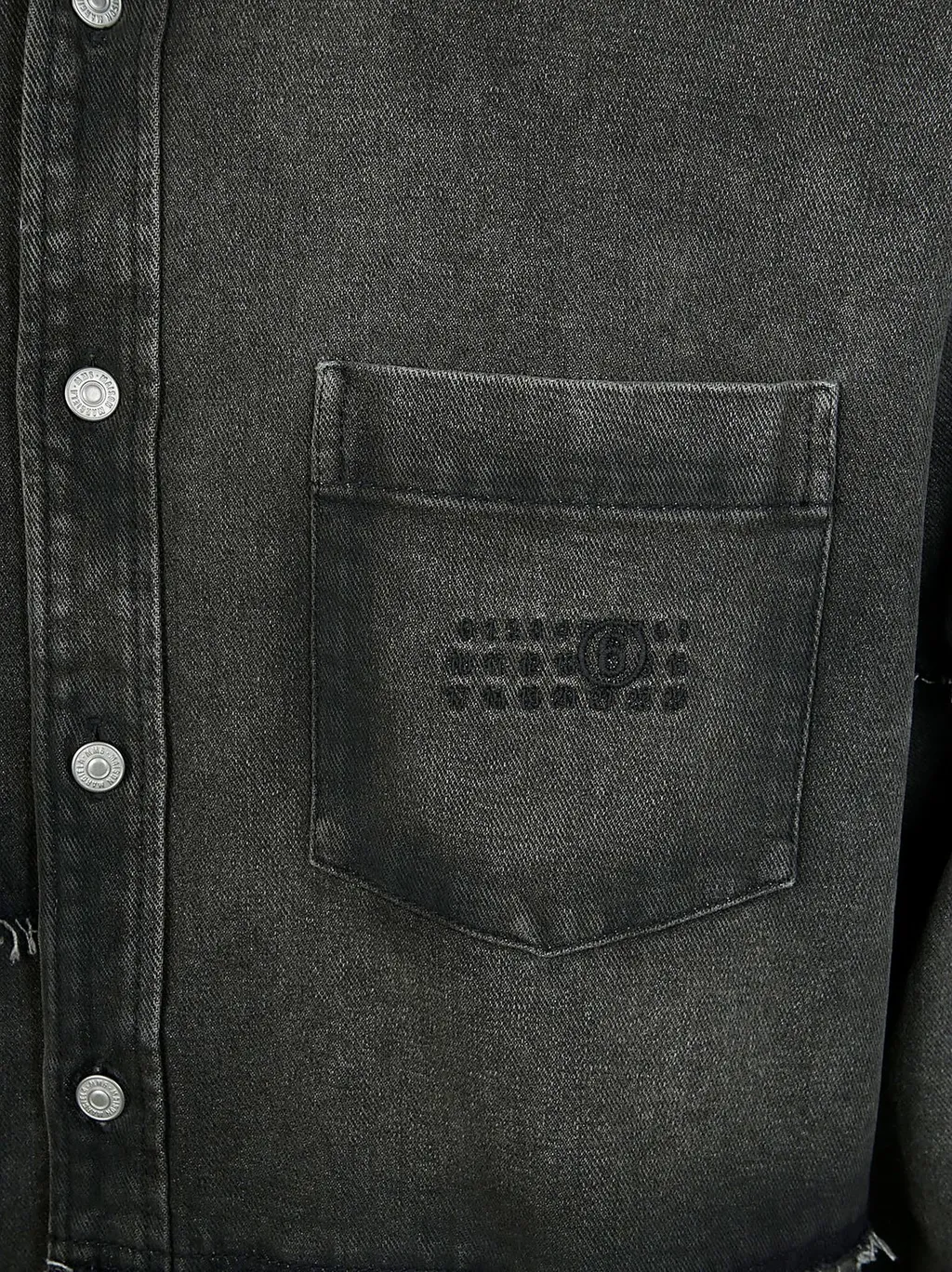 Mm6 Maison Margiela Raw-Cut Curved Hem Shirt