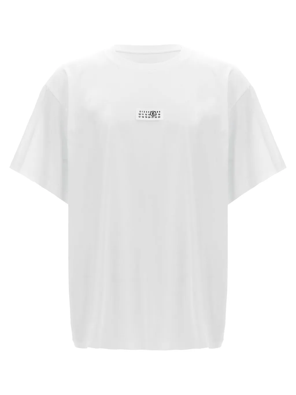 Mm6 Maison Margiela Numbers Motif-Patch Crewneck T-Shirt