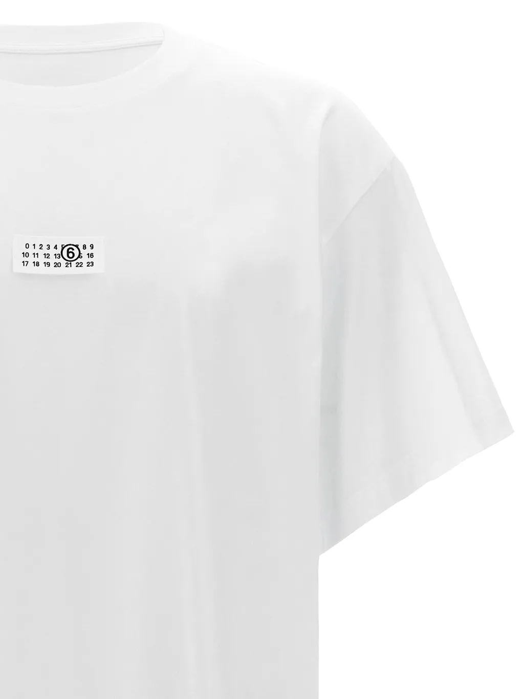 Mm6 Maison Margiela Numbers Motif-Patch Crewneck T-Shirt