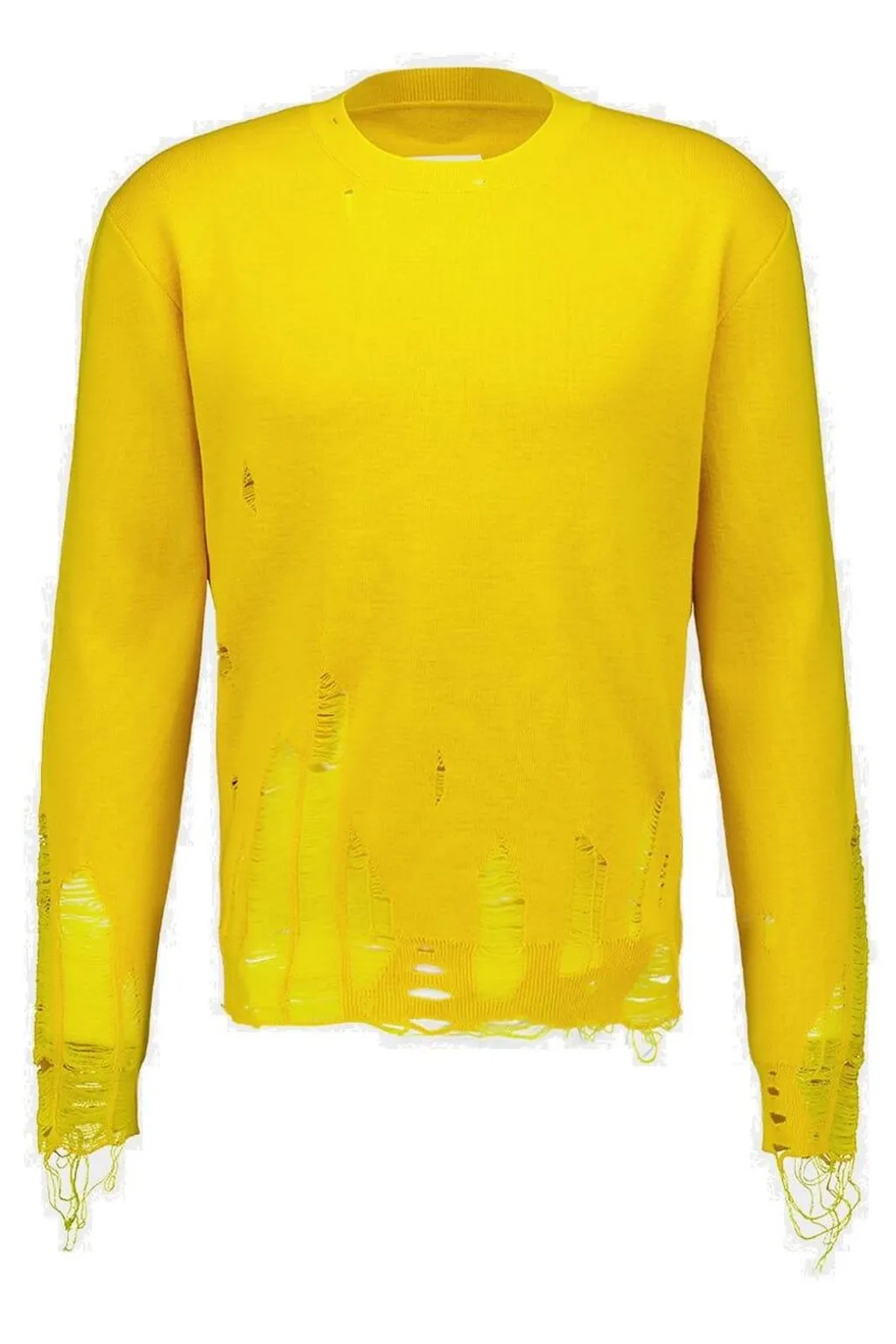 Mm6 Maison Margiela Drop Shoulder Distressed Jumper
