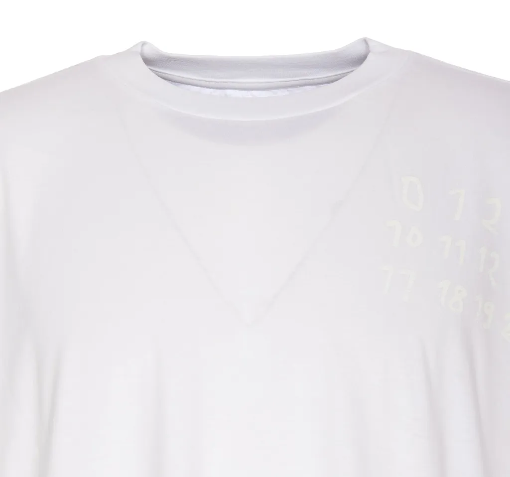Mm6 Maison Margiela Numbers Printed Crewneck T-Shirt