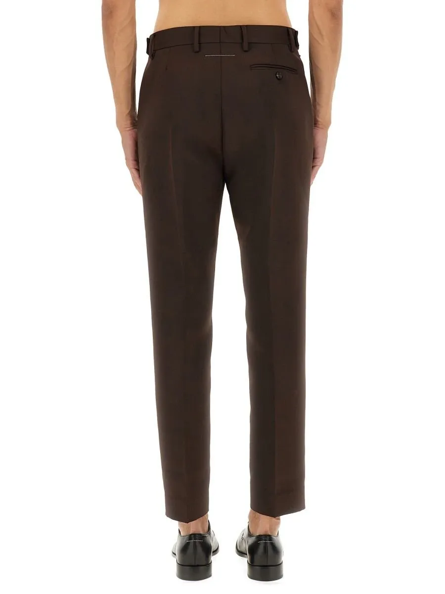 Mm6 Maison Margiela Pressed Crease Belted Pants