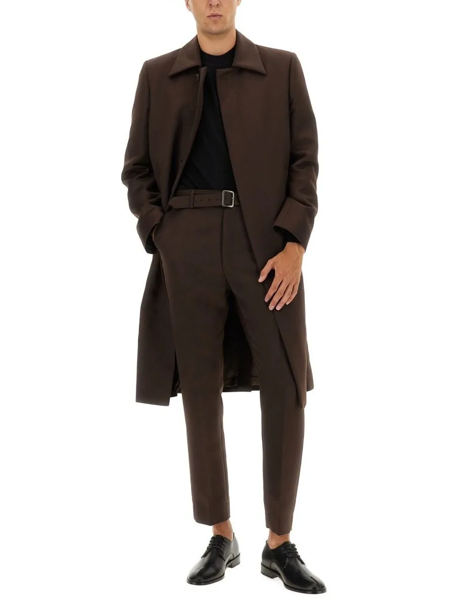 Mm6 Maison Margiela Pressed Crease Belted Pants