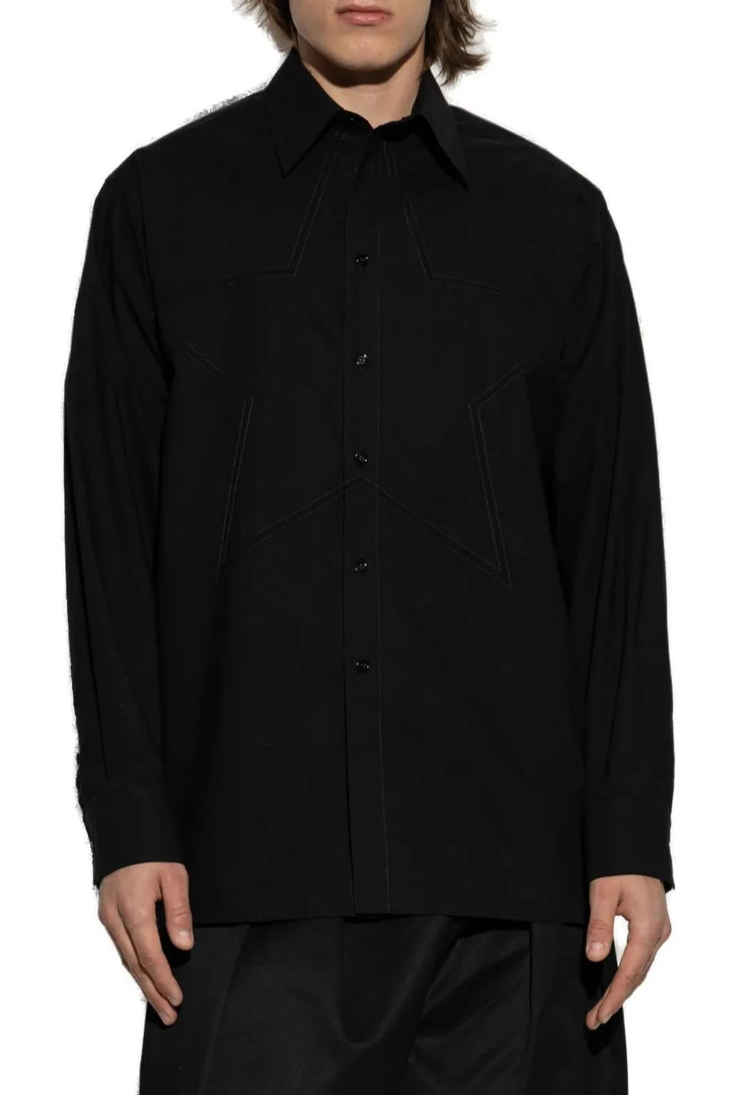 Mm6 Maison Margiela Long-Sleeved Button-Up Shirt