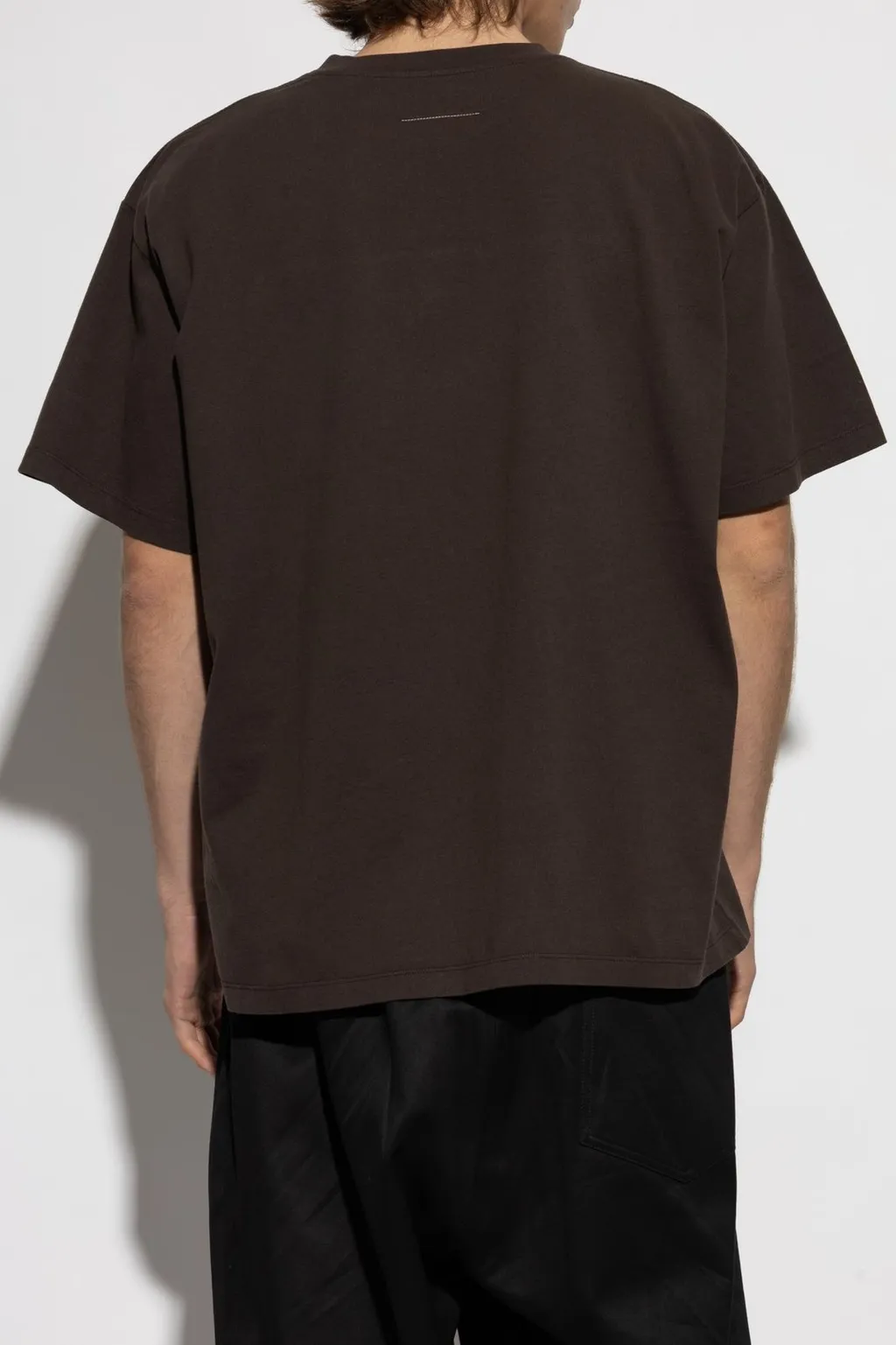 Mm6 Maison Margiela Logo-Embroidered Crewneck T-Shirt