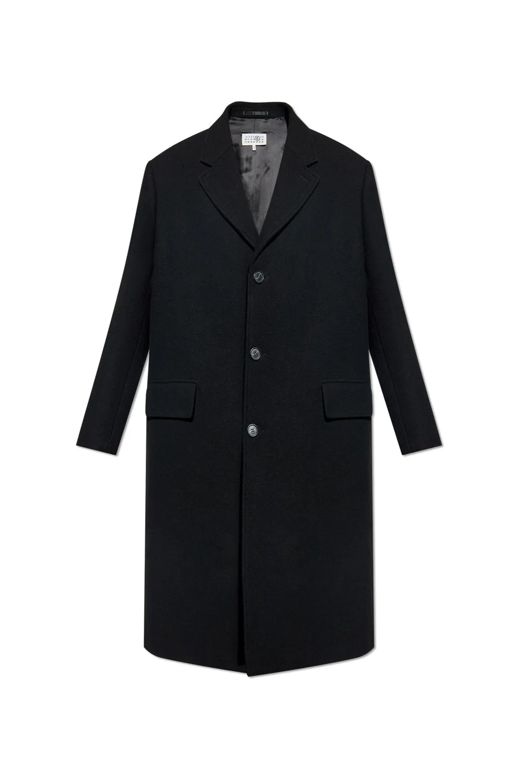 Mm6 Maison Margiela Straight Hem Buttoned Coat