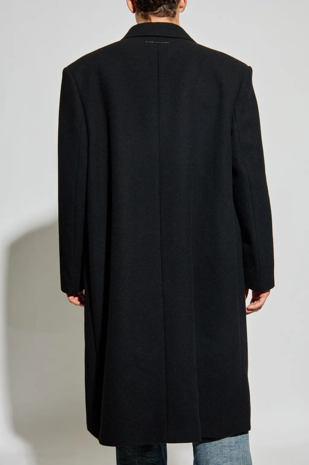 Mm6 Maison Margiela Straight Hem Buttoned Coat