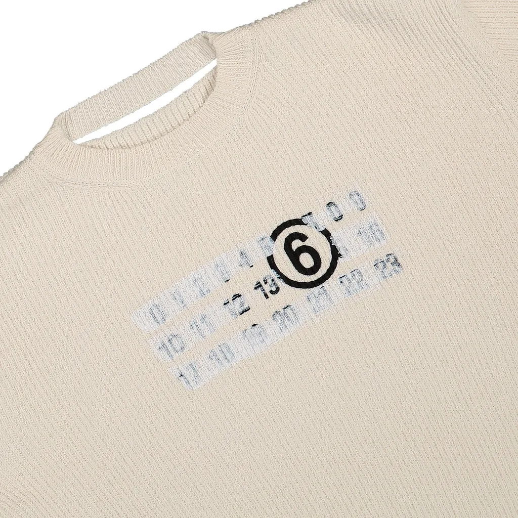 Mm6 Maison Margiela Numbers Printed Crewneck Sweater